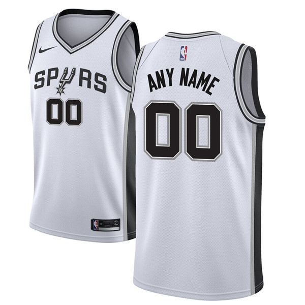 Men's San Antonio Spurs Active Player White Custom Stitched NBA Jersey